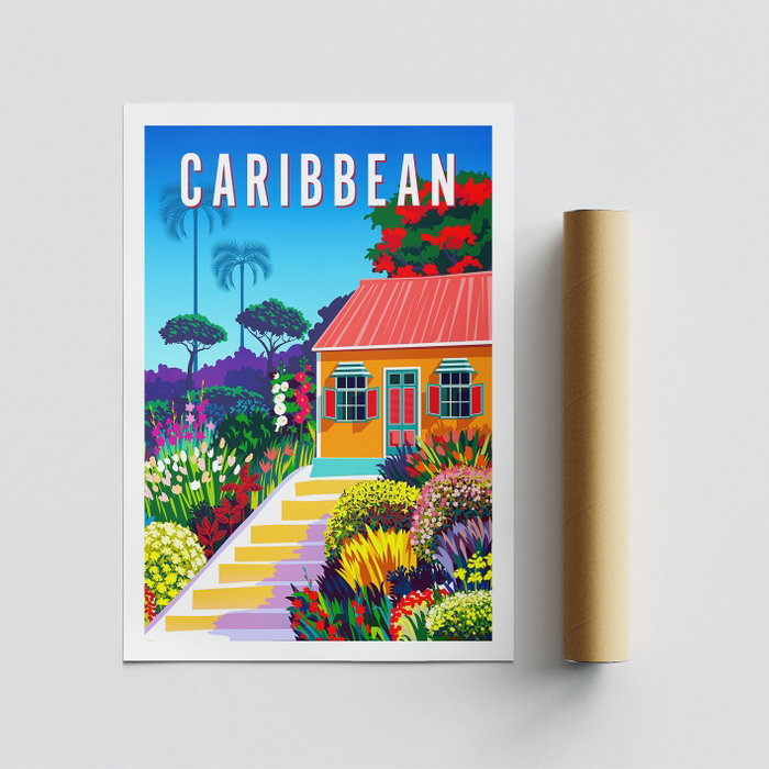 Wallity Póster Caribbean 1998 A4 21 x 29.7 cm Acabado Satinado Mate